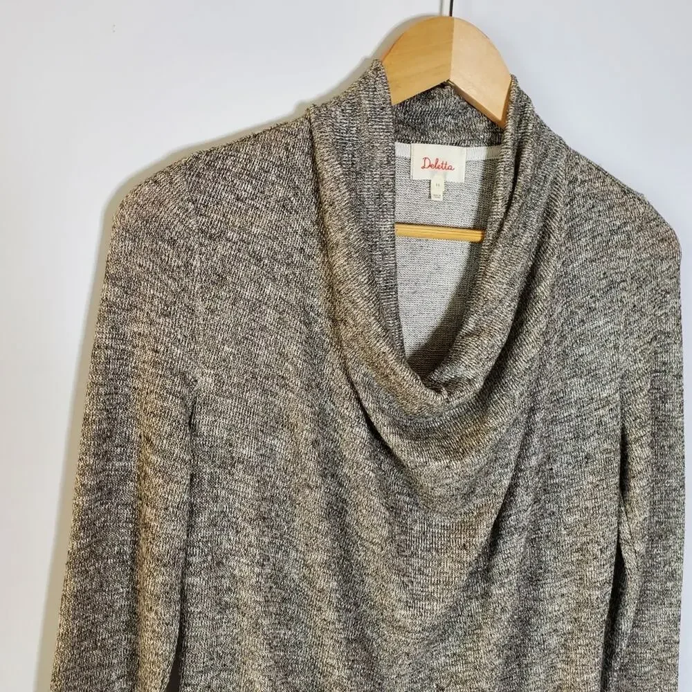 Anthropologie Deletta Metallic Cowl Neck Casual Sweater Size XS Great condition